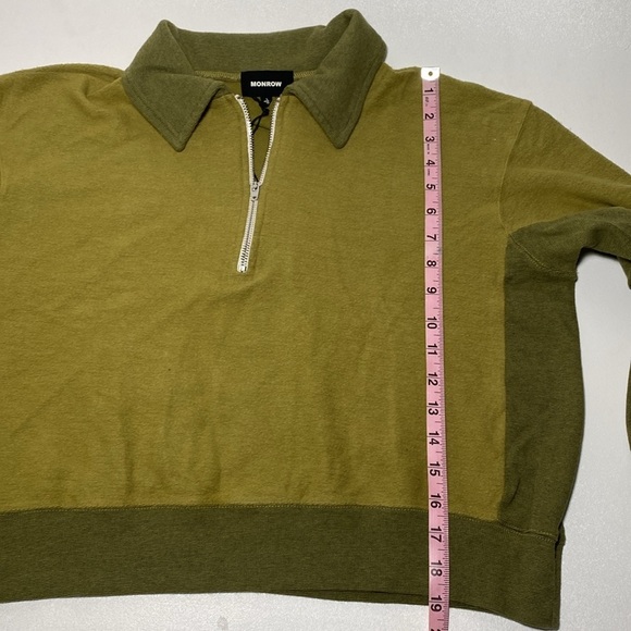 MONROW SET Fuzzy Fleece Polo Sweatshirt & Short - Picture 8 of 15